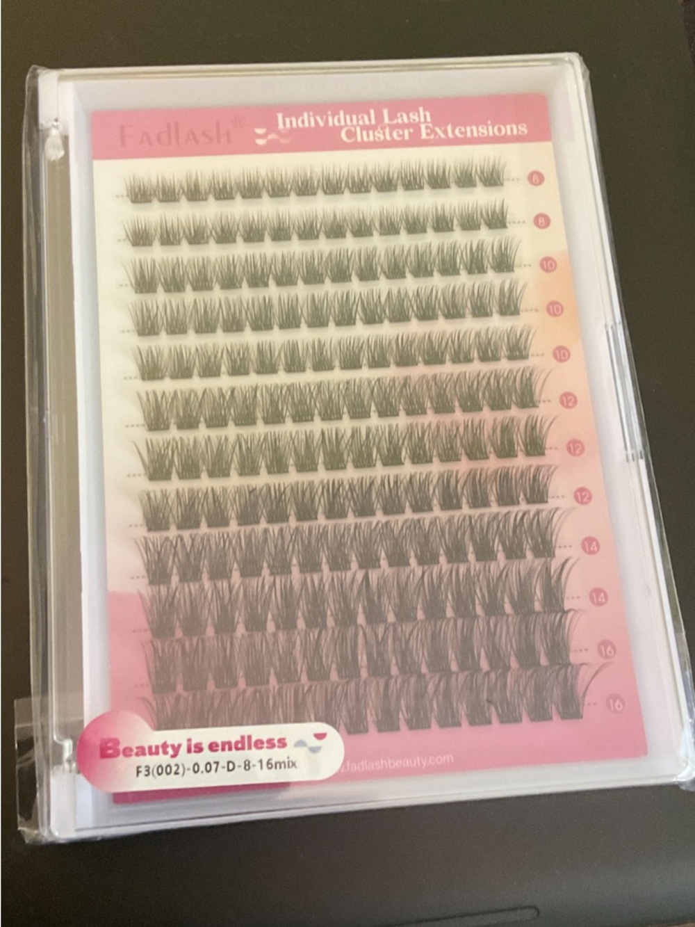 Fadlash Eye Lash Cluster Individual Eyelash Extension Black New